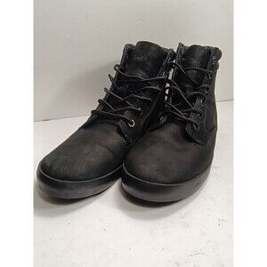 Timberland Black Nubuck Ankle women's Boots Lace Up  Size 9 Comfort Rubber Sole